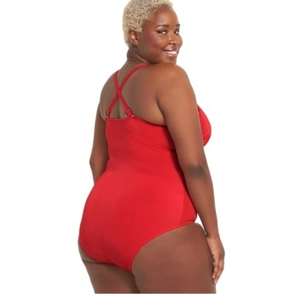 Lane Bryant NWOT Grommet One Piece - Goji Berry - Picture 2 of 3